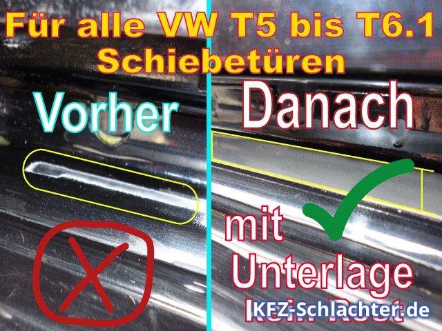 VW T5, T6 NEUHEIT LI&RE Schiebetürunterlage, Laufrolle, Rost-Lackschutz,  Führungsschiene kaufen